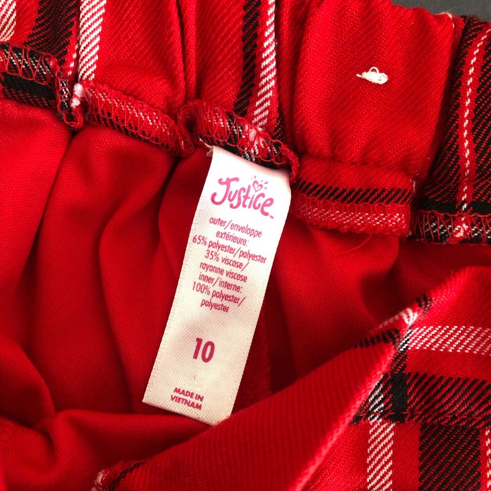 Red Plaid JUSTICE Skirt - Picture 5 of 5